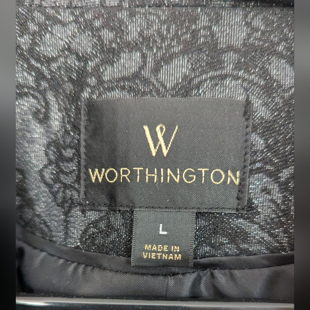 Worthington Women's 3 Piece Glitter Lace Design Suit Sz L/14 - Picture 3 of 11